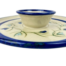 Load image into Gallery viewer, Stoneware Pottery Chips & Dip Dish Hand Painted & Signed by Artist