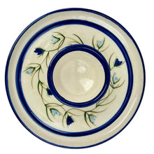 Load image into Gallery viewer, Stoneware Pottery Chips & Dip Dish Hand Painted & Signed by Artist