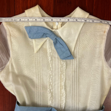 Load image into Gallery viewer, Vintage Creepy Kid Costume Blue and White