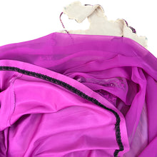 Load image into Gallery viewer, Vintage Mike Benet Fuschia Sequined Beaded Formal Pink Chiffon Gown Long Dress
