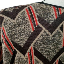 Load image into Gallery viewer, VTG 90s Geometric Knit Cardigan Large/ XL
