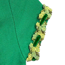 Load image into Gallery viewer, 70s Handmade Green Linen Empire Waist Cottage Core Maxi Dress XS