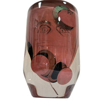 Load image into Gallery viewer, Mark Sudduth Signed Studio Art Glass Face Vase Heavy Abstract Sculptural