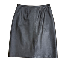 Load image into Gallery viewer, Vintage 90s Black Soft Genuine Leather Pencil Skirt Size 6/27