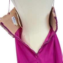 Load image into Gallery viewer, Vintage Mike Benet Fuschia Sequined Beaded Formal Pink Chiffon Gown Long Dress