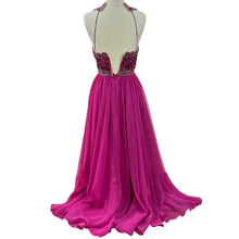 Load image into Gallery viewer, Retro Sequined Beaded Formal Chiffon Gown Size 8