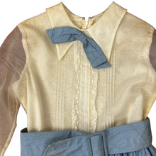 Load image into Gallery viewer, Vintage Creepy Kid Costume Blue and White