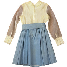 Load image into Gallery viewer, Vintage Creepy Kid Costume Blue and White