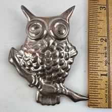 Load image into Gallery viewer, Sterling Silver 925 Owl Brooch