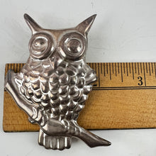 Load image into Gallery viewer, Sterling Silver 925 Owl Brooch