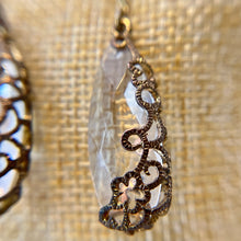 Load image into Gallery viewer, Elegant Faceted Teardrop Dangle Earrings 1.5"