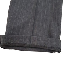 Load image into Gallery viewer, Hart Schaffner Marx Men’s Gray Striped Virgin Wool Suit Size 42R Pants W38"