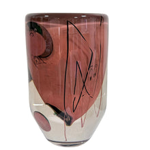 Load image into Gallery viewer, Mark Sudduth Signed Studio Art Glass Face Vase Heavy Abstract SculpturalAll right baby