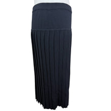 Load image into Gallery viewer, 2000s Black Knit Pleat Midi Skirt Size Large