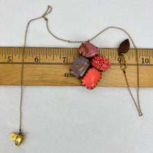 Load image into Gallery viewer, David Aubrey Fine Chain Pink Pendant Necklace 15"