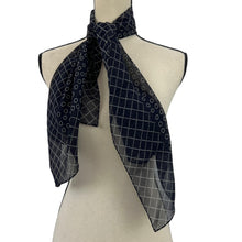 Load image into Gallery viewer, Worth Sheer Navy Blue Rectangle Scarf
