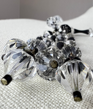 Load image into Gallery viewer, Antique Art Deco Cut Crystal Filigree Tassel Necklace 14.5"