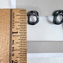 Load image into Gallery viewer, UNOde50 "You Belong to Me" Organic Open Donut Stud Earrings Silver Plated