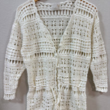 Load image into Gallery viewer, Vintage Open Knit Crochet Cover Up Size Medium