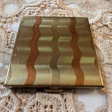 Load image into Gallery viewer, 1950s Two-Tone Geometric Powder Compact