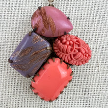 Load image into Gallery viewer, David Aubrey Fine Chain Pink Pendant Necklace 15"