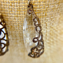 Load image into Gallery viewer, Elegant Faceted Teardrop Dangle Earrings 1.5"