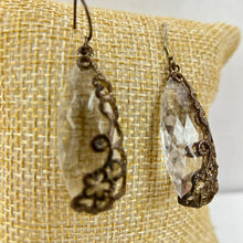 Load image into Gallery viewer, Elegant Faceted Teardrop Dangle Earrings 1.5"