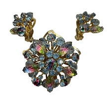 Load image into Gallery viewer, VTG 50s Juliana Watermelon Rhinestone Brooch Set