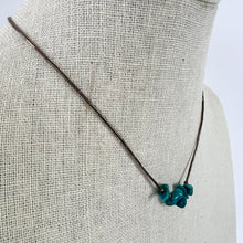 Load image into Gallery viewer, Vintage Turquoise Liquid Silver Womens Necklace 16"