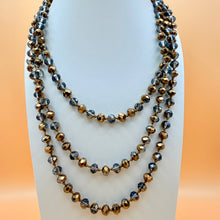 Load image into Gallery viewer, Vintage 60" Hand Knotted Faceted Crystal & Glass Bead Opera Necklace