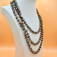 Load image into Gallery viewer, Vintage 60" Hand Knotted Faceted Crystal & Glass Bead Opera Necklace
