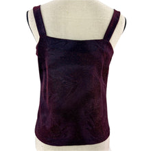 Load image into Gallery viewer, Y2K Black/Red Metallic Sheer Tank Top Size Small