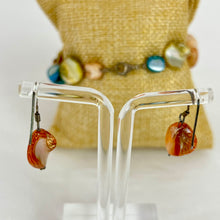 Load image into Gallery viewer, Vintage Hand Beaded 925 Mother of Pearl Bracelet and Earrings Set