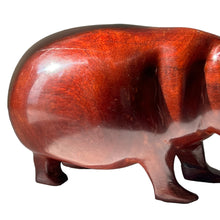 Load image into Gallery viewer, Hand Carved Heavy Wooden Hippo 3.5" Tall