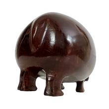 Load image into Gallery viewer, Hand Carved Heavy Wooden Hippo 3.5" Tall