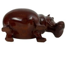 Load image into Gallery viewer, Hand Carved Heavy Wooden Hippo 3.5" Tall