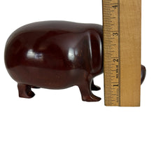 Load image into Gallery viewer, Hand Carved Heavy Wooden Hippo 3.5" Tall