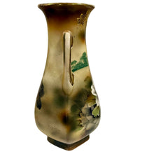 Load image into Gallery viewer, Antique Royal Nippon Hand Painted Floral Vase Gold Gilt Double Handle 12"