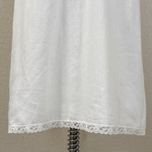 Load image into Gallery viewer, Vintage White Eyelet Lace Trim Full Cotton Slip Size 36 Medium