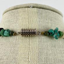 Load image into Gallery viewer, Boho Turquoise Lapis Semi Precious Stones Statement Necklace 18.5"