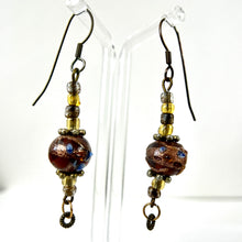Load image into Gallery viewer, Dangle Glass Bead Earrings