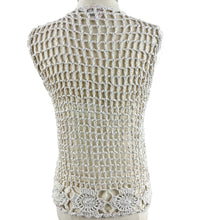 Load image into Gallery viewer, Vintage 90s Handmade Crochet Vest Cover Up Size Medium
