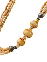 Load image into Gallery viewer, Handcrafted Silver Wood Bead Women Necklace