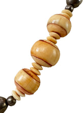 Load image into Gallery viewer, Handcrafted Silver Wood Bead Women Necklace