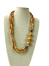 Load image into Gallery viewer, Handcrafted Silver Wood Bead Women Necklace