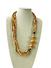 Load image into Gallery viewer, Handcrafted Silver Wood Bead Women Necklace