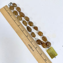 Load image into Gallery viewer, 70s Agate Stone Pendant Necklace 800 Silver Clasp