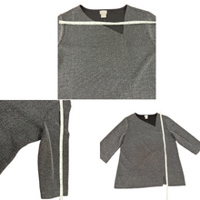 Load image into Gallery viewer, Chico's Asymmetrical Tunic Top 3/4 Sleeve Size 2