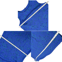 Load image into Gallery viewer, Leslie Faye Dresses Petite Blue Floral Sleeveless Dress Size 12P
