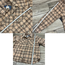 Load image into Gallery viewer, Thick Tan Brown Flannel w Pockets Size Small